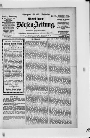 Berliner Börsen-Zeitung vom 19.09.1912