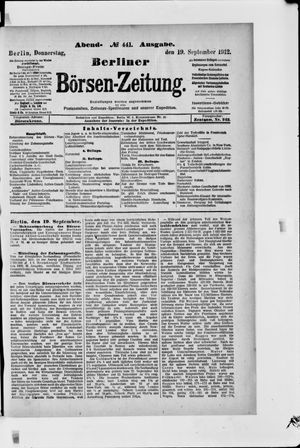 Berliner Börsen-Zeitung vom 19.09.1912