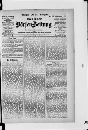 Berliner Börsen-Zeitung vom 22.09.1912