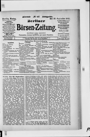Berliner Börsen-Zeitung vom 23.09.1912
