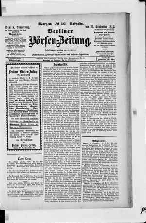 Berliner Börsen-Zeitung vom 26.09.1912
