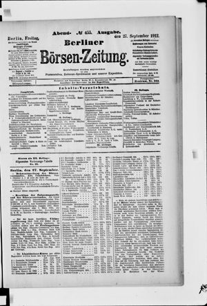 Berliner Börsen-Zeitung vom 27.09.1912