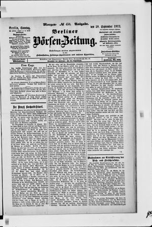 Berliner Börsen-Zeitung vom 29.09.1912