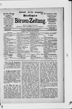Berliner Börsen-Zeitung vom 30.09.1912