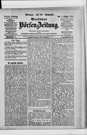 Berliner Börsen-Zeitung vom 01.10.1912