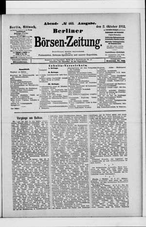 Berliner Börsen-Zeitung vom 02.10.1912