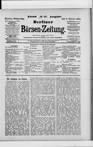 Berliner Börsen-Zeitung vom 03.10.1912