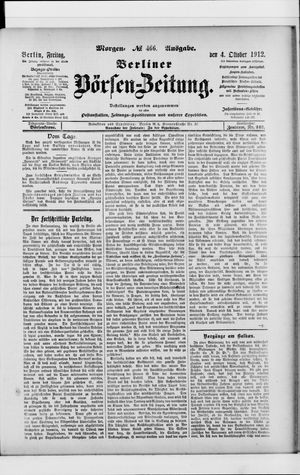 Berliner Börsen-Zeitung vom 04.10.1912