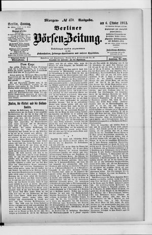 Berliner Börsen-Zeitung vom 06.10.1912