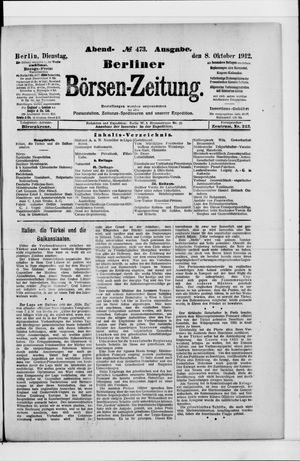 Berliner Börsen-Zeitung vom 08.10.1912