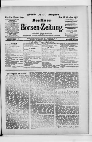 Berliner Börsen-Zeitung vom 10.10.1912