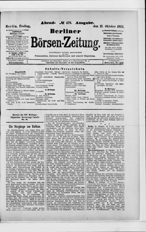 Berliner Börsen-Zeitung vom 11.10.1912