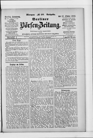 Berliner Börsen-Zeitung on Oct 12, 1912