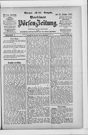 Berliner Börsen-Zeitung vom 13.10.1912