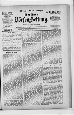 Berliner Börsen-Zeitung vom 18.10.1912