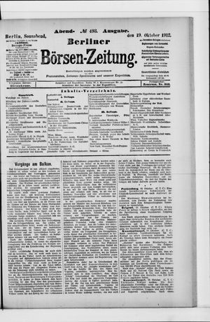Berliner Börsen-Zeitung vom 19.10.1912