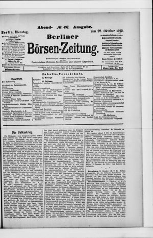 Berliner Börsen-Zeitung vom 22.10.1912