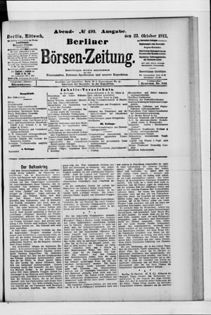 Berliner Börsen-Zeitung vom 23.10.1912