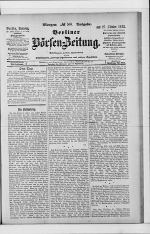 Berliner Börsen-Zeitung vom 27.10.1912
