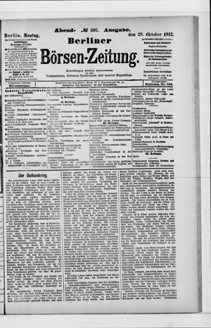 Berliner Börsen-Zeitung vom 28.10.1912