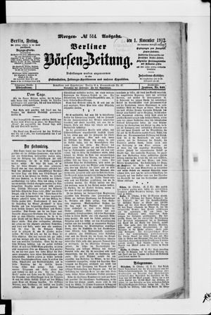 Berliner Börsen-Zeitung vom 01.11.1912