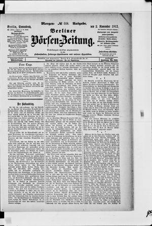 Berliner Börsen-Zeitung vom 02.11.1912