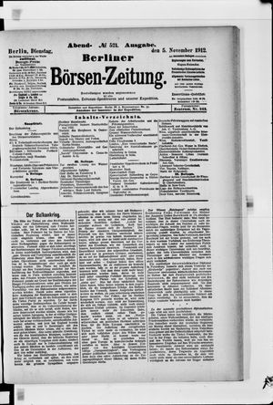 Berliner Börsen-Zeitung vom 05.11.1912