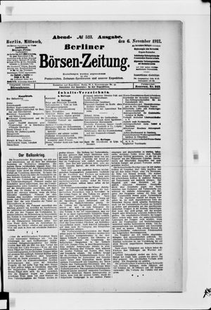 Berliner Börsen-Zeitung vom 06.11.1912