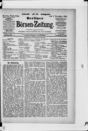 Berliner Börsen-Zeitung vom 07.11.1912