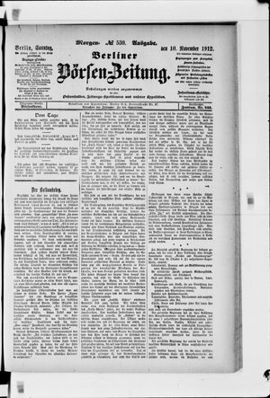 Berliner Börsen-Zeitung vom 10.11.1912