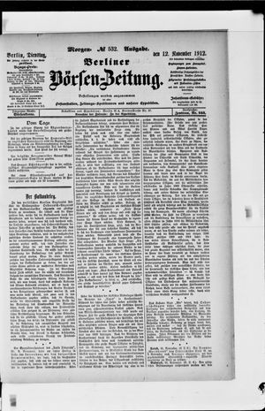 Berliner Börsen-Zeitung vom 12.11.1912