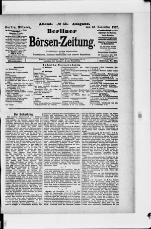 Berliner Börsen-Zeitung vom 13.11.1912
