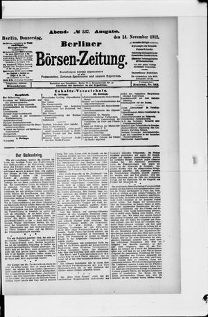 Berliner Börsen-Zeitung vom 14.11.1912