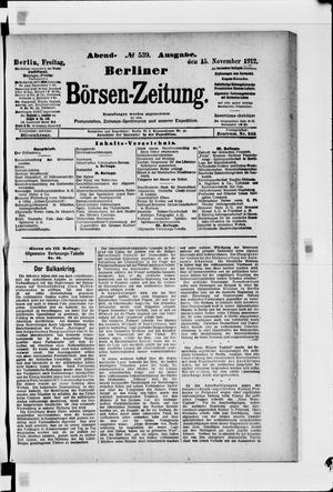 Berliner Börsen-Zeitung vom 15.11.1912