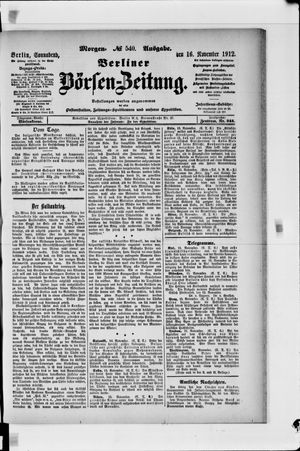 Berliner Börsen-Zeitung vom 16.11.1912