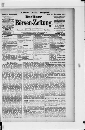 Berliner Börsen-Zeitung vom 16.11.1912
