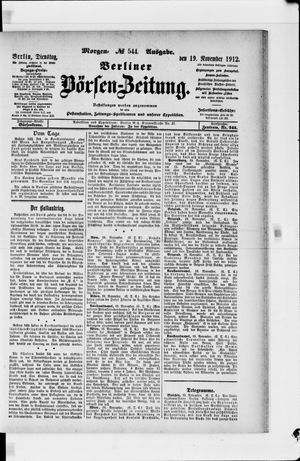 Berliner Börsen-Zeitung vom 19.11.1912