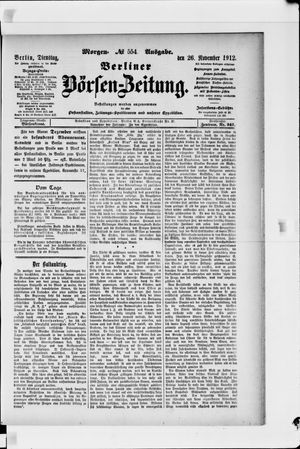 Berliner Börsen-Zeitung vom 26.11.1912
