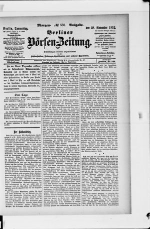 Berliner Börsen-Zeitung vom 28.11.1912