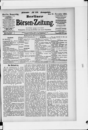 Berliner Börsen-Zeitung vom 28.11.1912