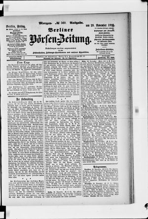 Berliner Börsen-Zeitung on Nov 29, 1912