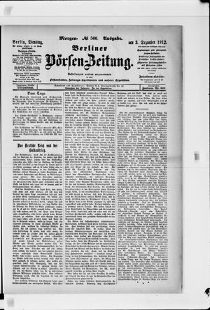 Berliner Börsen-Zeitung vom 03.12.1912