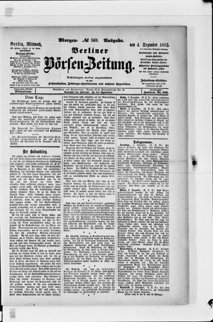 Berliner Börsen-Zeitung vom 04.12.1912