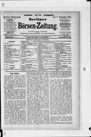 Berliner Börsen-Zeitung vom 05.12.1912