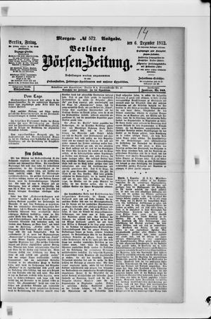 Berliner Börsen-Zeitung vom 06.12.1912