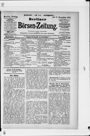 Berliner Börsen-Zeitung vom 06.12.1912
