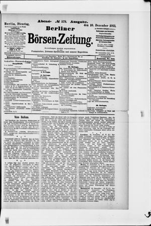 Berliner Börsen-Zeitung vom 10.12.1912