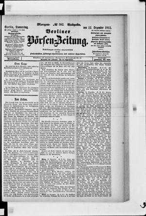 Berliner Börsen-Zeitung vom 12.12.1912