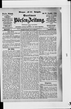 Berliner Börsen-Zeitung vom 18.12.1912