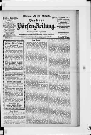 Berliner Börsen-Zeitung vom 19.12.1912